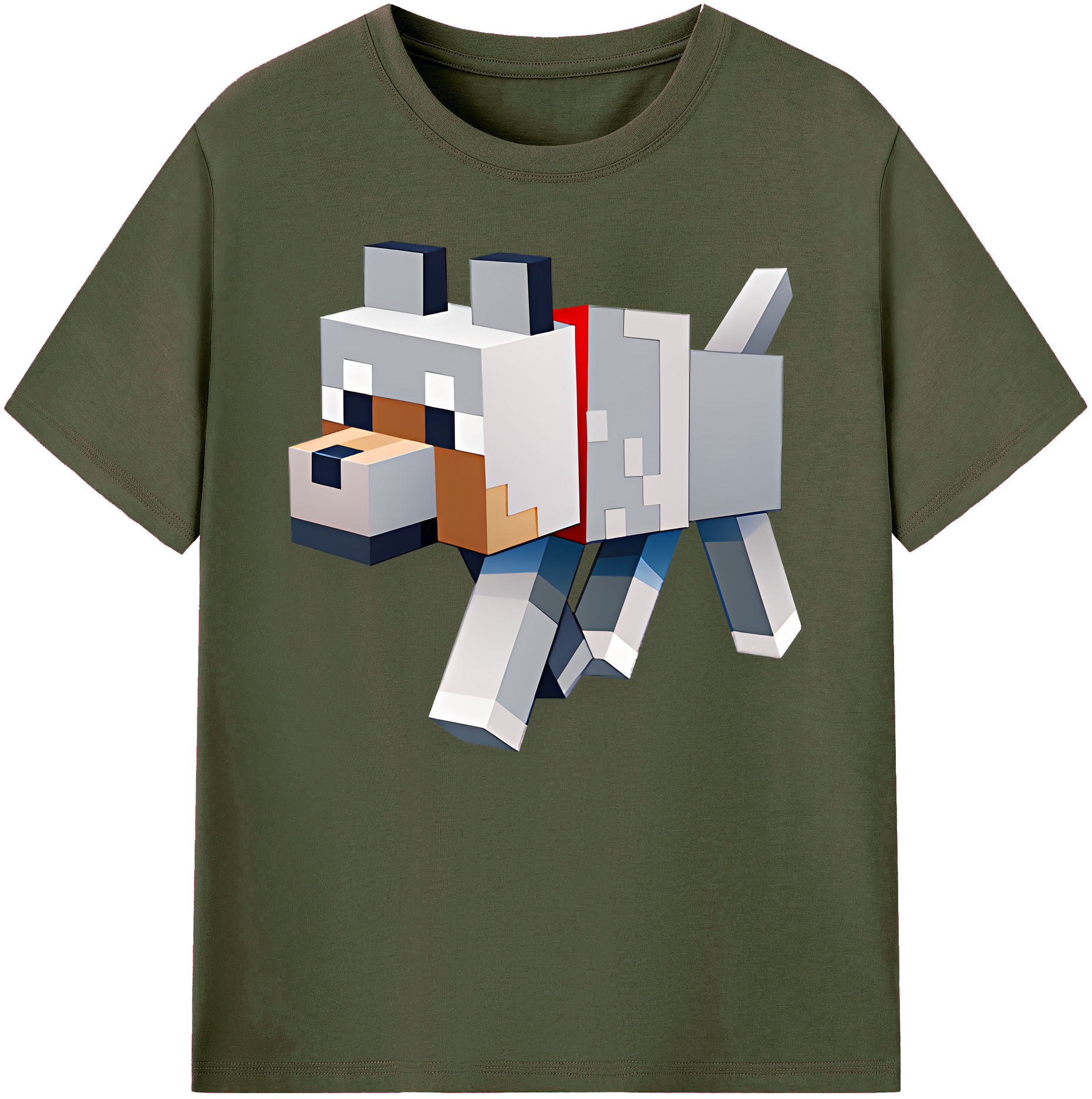 （画像用） マインクラフト ブロックの世界 Minecraft MC Block world 綿100％ メンズ半袖Tシャツ｜肌触りやわらか＆通気性